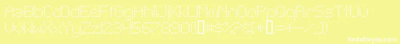 TelegraphicLightBold Font – White Fonts on Yellow Background