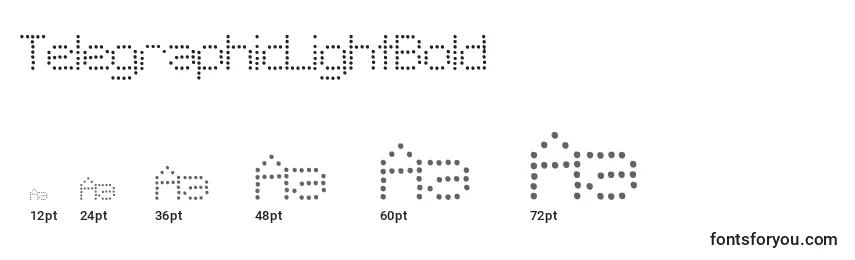TelegraphicLightBold Font Sizes