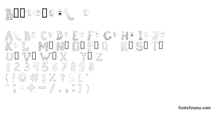 A fonte Brokenchalk – alfabeto, números, caracteres especiais