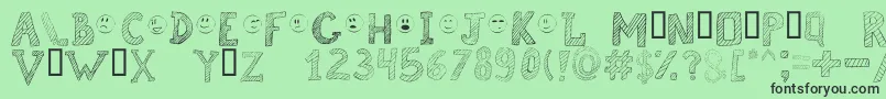 Brokenchalk Font – Black Fonts on Green Background