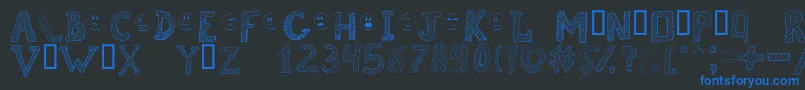 Brokenchalk Font – Blue Fonts on Black Background