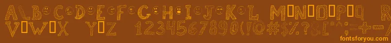 Brokenchalk Font – Orange Fonts on Brown Background