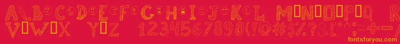 Brokenchalk Font – Orange Fonts on Red Background