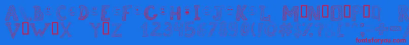 Brokenchalk Font – Red Fonts on Blue Background