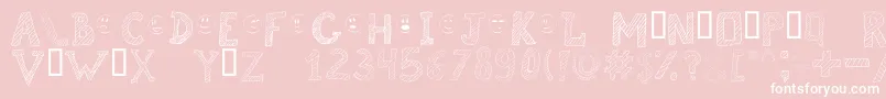 Brokenchalk Font – White Fonts on Pink Background