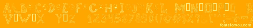 Brokenchalk Font – Yellow Fonts on Orange Background