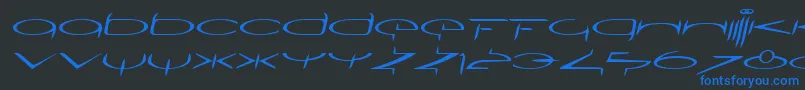 SubmergetwoLtOblique Font – Blue Fonts on Black Background