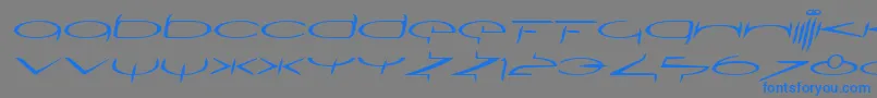 SubmergetwoLtOblique Font – Blue Fonts on Gray Background