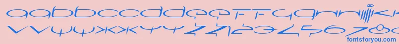 SubmergetwoLtOblique Font – Blue Fonts on Pink Background