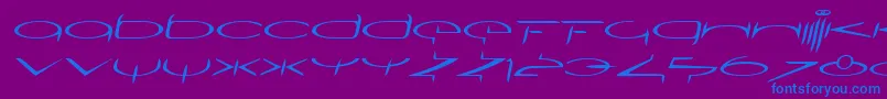 SubmergetwoLtOblique Font – Blue Fonts on Purple Background
