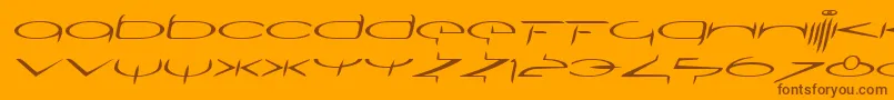 SubmergetwoLtOblique Font – Brown Fonts on Orange Background