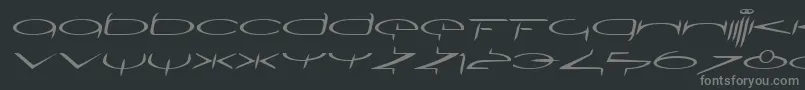 Police SubmergetwoLtOblique – polices grises sur fond noir
