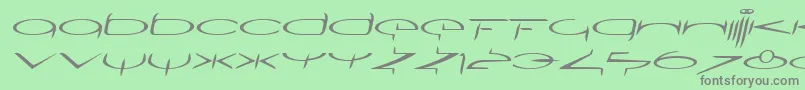 SubmergetwoLtOblique-Schriftart – Graue Schriften auf grünem Hintergrund