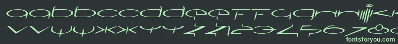 SubmergetwoLtOblique Font – Green Fonts on Black Background