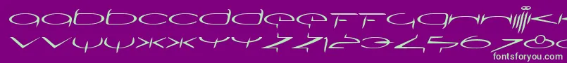 SubmergetwoLtOblique Font – Green Fonts on Purple Background