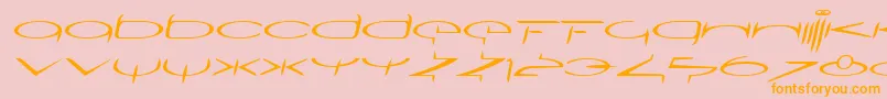 SubmergetwoLtOblique Font – Orange Fonts on Pink Background