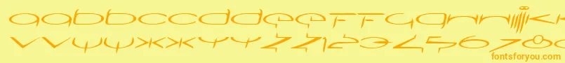 SubmergetwoLtOblique Font – Orange Fonts on Yellow Background