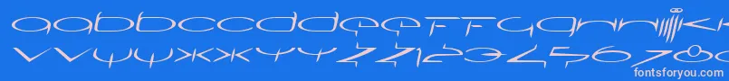 SubmergetwoLtOblique Font – Pink Fonts on Blue Background