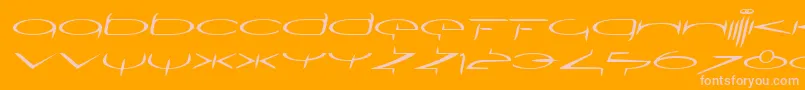 SubmergetwoLtOblique Font – Pink Fonts on Orange Background