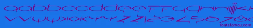 SubmergetwoLtOblique Font – Purple Fonts on Blue Background