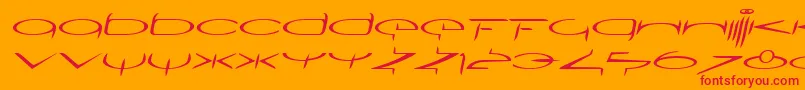 SubmergetwoLtOblique Font – Red Fonts on Orange Background