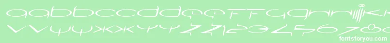 フォントSubmergetwoLtOblique – 緑の背景に白い文字