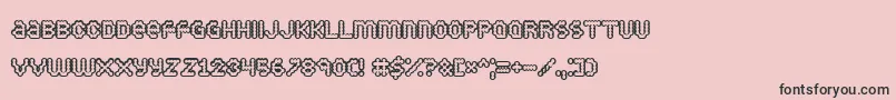 PuffyDreamland Font – Black Fonts on Pink Background