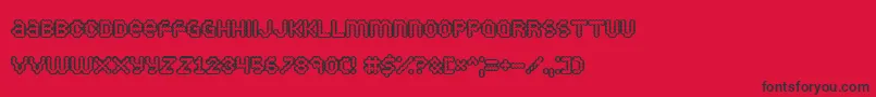 PuffyDreamland Font – Black Fonts on Red Background