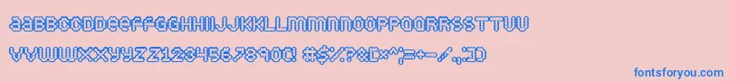 PuffyDreamland Font – Blue Fonts on Pink Background
