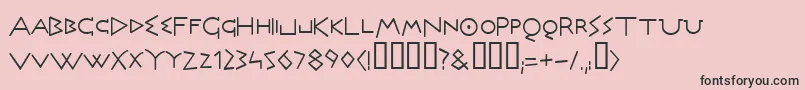 Olympus Font – Black Fonts on Pink Background