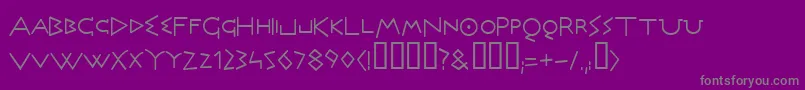 Olympus-Schriftart – Graue Schriften auf violettem Hintergrund
