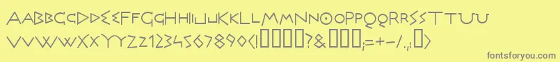Olympus Font – Gray Fonts on Yellow Background