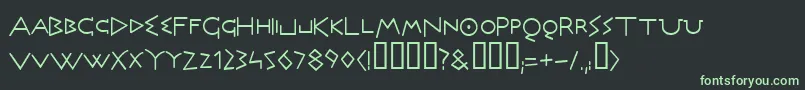 Olympus Font – Green Fonts on Black Background