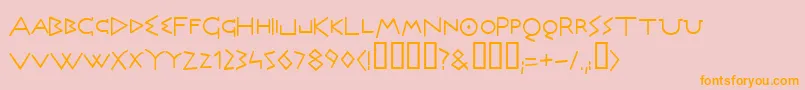 Olympus Font – Orange Fonts on Pink Background