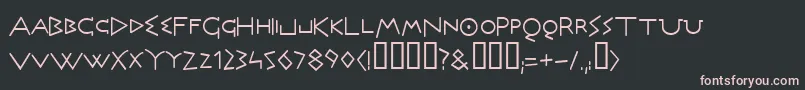 Olympus Font – Pink Fonts on Black Background