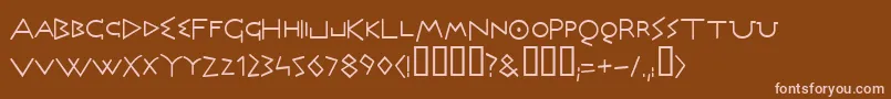 Olympus Font – Pink Fonts on Brown Background