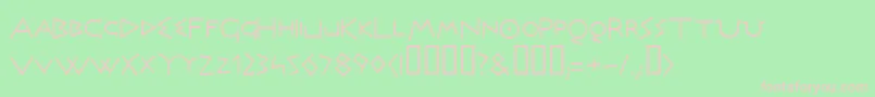 Olympus Font – Pink Fonts on Green Background