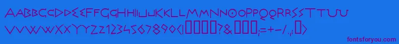 Olympus Font – Purple Fonts on Blue Background