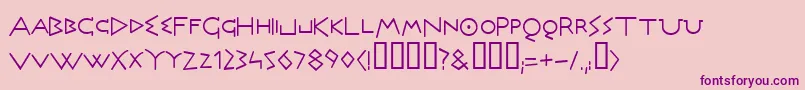 Olympus Font – Purple Fonts on Pink Background