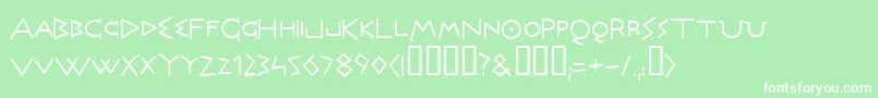 Olympus Font – White Fonts on Green Background