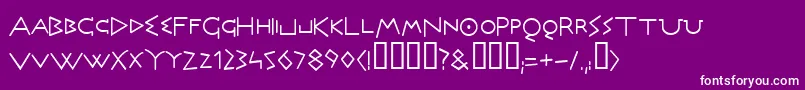 Olympus Font – White Fonts on Purple Background