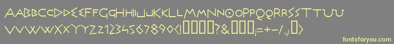 Olympus Font – Yellow Fonts on Gray Background