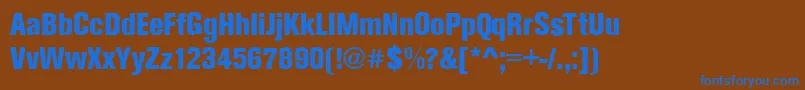 AnconaCdHeavyRegular Font – Blue Fonts on Brown Background