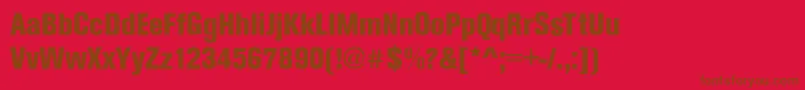 AnconaCdHeavyRegular Font – Brown Fonts on Red Background