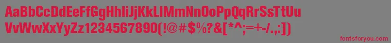 AnconaCdHeavyRegular Font – Red Fonts on Gray Background