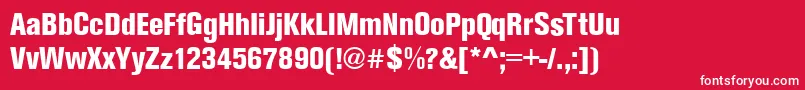 AnconaCdHeavyRegular Font – White Fonts on Red Background