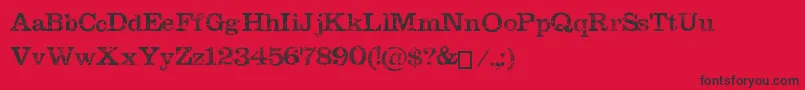 MegeonGrunge Font – Black Fonts on Red Background