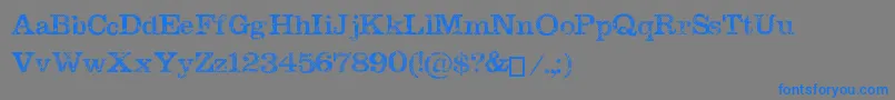 MegeonGrunge Font – Blue Fonts on Gray Background