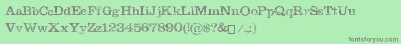 MegeonGrunge Font – Gray Fonts on Green Background