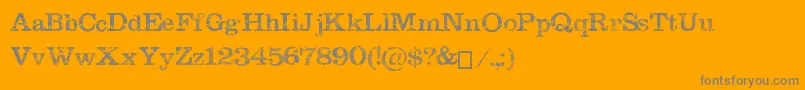 MegeonGrunge Font – Gray Fonts on Orange Background